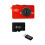 Compact Point and Shoot Mini Digital Camera with 16X Digital Red 8G memory card set 1