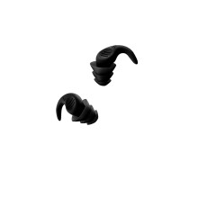 2PCS Washable Silicone Sleeve Silicone Earbuds Ear Buds Tips Isolate the Noise Black