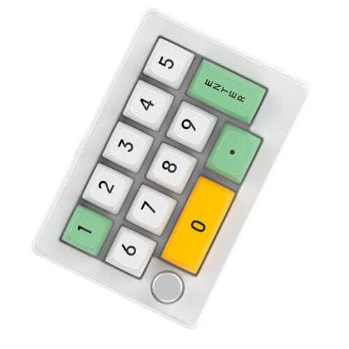 Versatile Customizable Progammable Numeric Keyboard for Gaming Productivity White