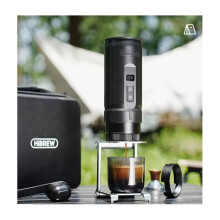 Tragbare HiBREW H4C BARISTA ULTRA Kaffeemaschine, abnehmbarer Akku, kabelloses Heizen, 7.500 mAh Akku