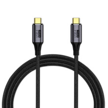 Nylon Braided Type C Male To Male Extension Cord Cable PD 100W 40Gbps Data Cable 0.8m