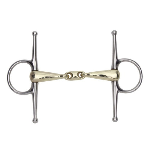 (5.5in, Brass) Shires Brass Lozenge Horse Snaffle Bit