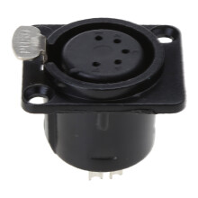XLR Connector 5pins XLR Female Socket Panel Mount Type for 5-pole XLR Connectors