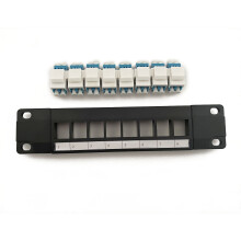 8 Port LC Wallmount Patch Panel 10G Support 1U Network Patch Panel UTP 19-Inch