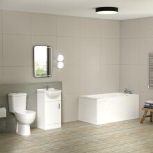 Bathroom Suite 1400mm Round Bathtub With 450mm Freestanding Vanity and Toilet