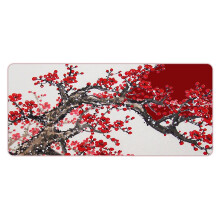 Chinese Plum Blossom Gaming Mouse Pad Extended Mousepad Non Slip for Home Desk C