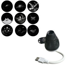 Proiettore Notturno Starrys 2-In-1 Luce Atmosferica LED Luce Proiettore A Stelle Regolabile A 360 Plug & per Camera da Letto Auto B