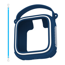 Protectvie Speaker Cover with Access Openings and Wrist Lanyard for Storage Blue