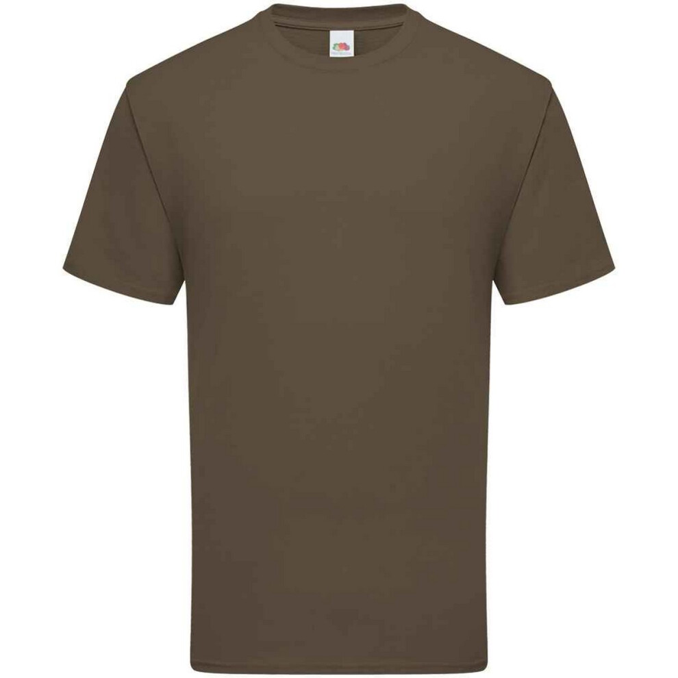 Fruit Of The Loom (L, Truffle Brown) Mens Ringspun Premium T-Shirt