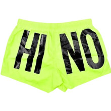 (M, Yellow) Moschino Mens Logo Polyester Swim Shorts