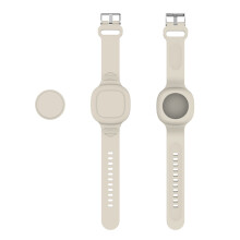 Anti-lost Bracelets for SmartTag Soft Wristband Waterproof Housing Cover Holder Off white