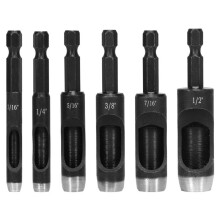 6 Pcs Leather Hole Punch Set, Carbon Steel Hollow Punch Belt Hole Puncher for Leather Belts & Watch Bands