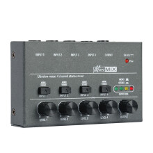 DX400 Audio Mixer Mini DJ Low Noise Sound Mixer Ultra Compact Professional KTV