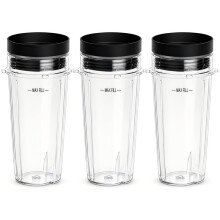 3Pack 16oz Replacement Cups for Blender,Smoothie Cups with Sip & Seal Lids for BL660 BL770 BL780 BL740 Series