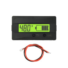 Battery Monitor Meter with Panel Mount Screen for Charge Status Checks Green display