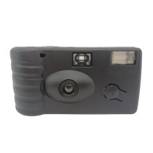Disposable Camera with 17 Sheets Film Flash Power Single Use Once Take Picture Black