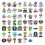 Alien Theme Label Set for Laptop Covers, Luggage, and Flat Items 1