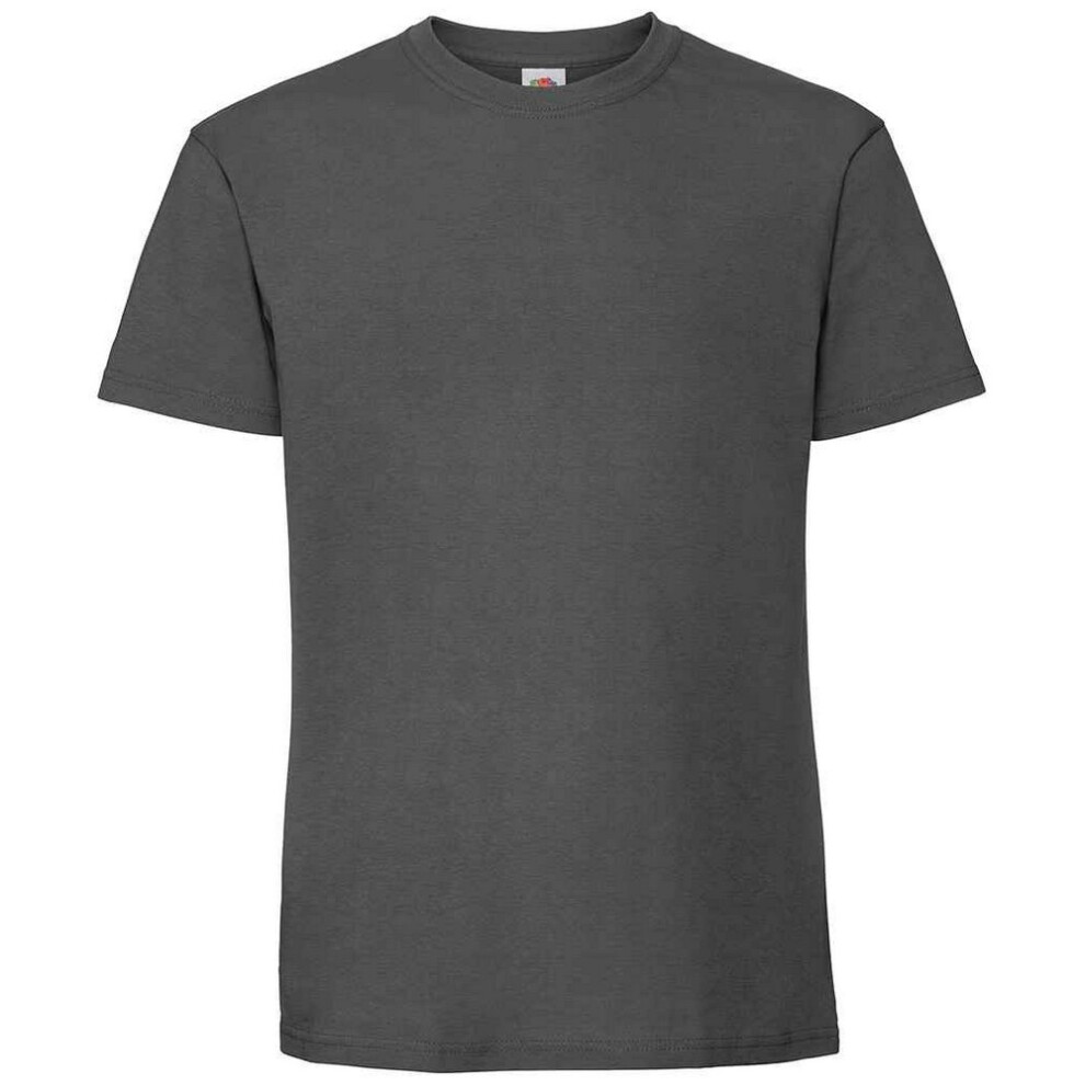 Fruit Of The Loom (M, Light Graphite) Mens Ringspun Premium T-Shirt