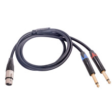 Dual 1/4 TS Mono to XLR Female Cable Double Quarter Inch to XLR Y Splitter Cable 1m