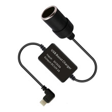Multipurpose 5V to 12V Car Power Socket Plastic Texture for Travel and Camping elbow