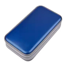 Large Capacity Disc Storage Bag Scratch Resistant Pack Album Box Case Holds 80pc Blue