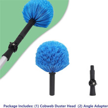 Soft Bristles Twist- Cobweb Duster , for Outdoor & Indoor Cleaning, Fits Standard 3/4 Inch Threaded Poles