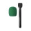 Microphone Adapter For Handheld Stick With Dustproof Sponge Outdoor Interviewing Green 1