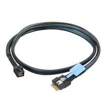 SFF-8654 to SFF-8643 Internal Storage Expansion Cable 100cm Right Angle 100cm