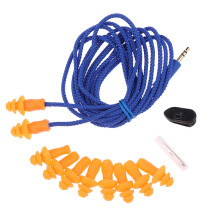 Silicone Quiet Wear Earplugs with Clip for Rest and Workdays Quiet Earphone 120CM