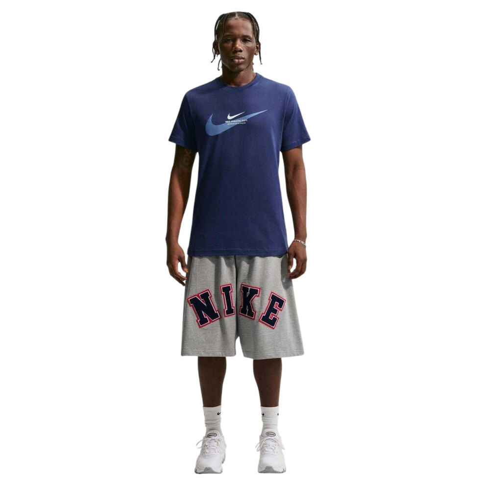 Nike (L, Navy) Mens Swoosh Large Logo T-Shirt
