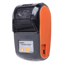 Thermal Label Printer 58mm POS Printer with Printing Receipt Papers for Shipping Orange