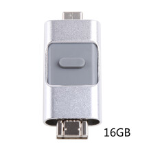 16GB /32GB /64GB High-speed TYPE-C Mobile Phone Computer 3-in-1 USB 16GB Silver gray