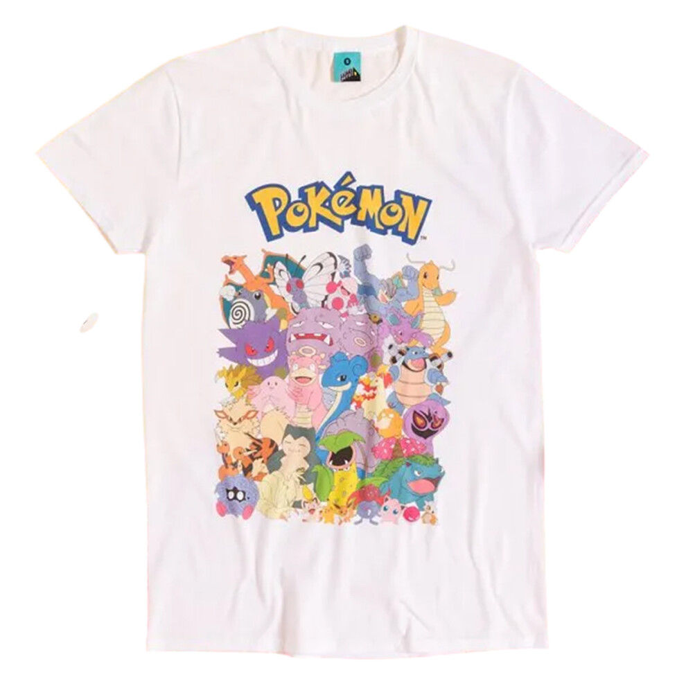 Pokémon (5Xl, White) Pokemon Unisex Adult Characters T-Shirt