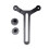 Y Shape Lens Support Bracket With Double Wheel Lens Support Systems Adjustment 1