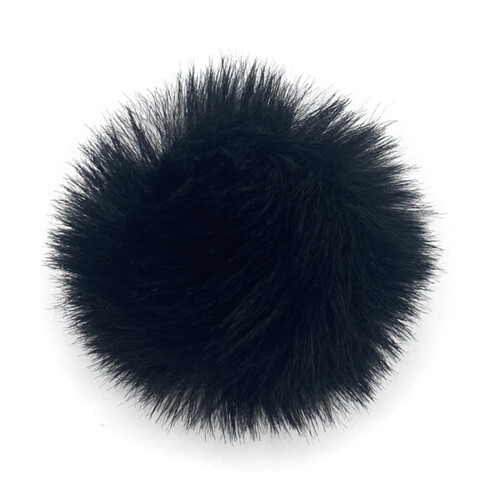 Universal Lavalier Microphone Outdoor Artificial Furry Windscreen Black