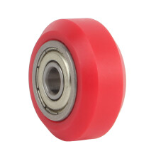 Plastic Linear Bearing Pulley 625zz Passive Round Wheel Roller for CR10 Red