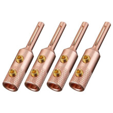 4 Pack Banana Plugs Connectors for Speaker Wire Musical Audio Speaker Cable Wire