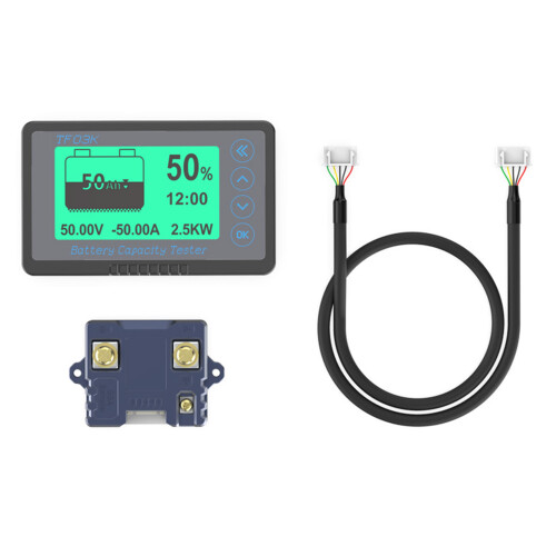 Coulomb Counter Meter Battery Capacity Indicator Voltage Current Display 8-120V 50A