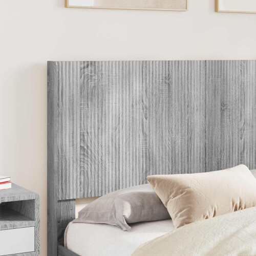 VidaXL vidaXL Bed Frame with Storage and Headboard Grey Sonoma 160 x 200 cm 2