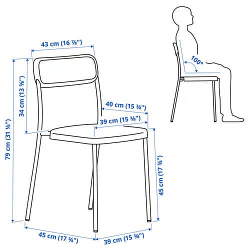 IKEA VIHALS White Dining Chair 2