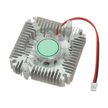 Aluminum Heatsink with Fan for 1W 3W 5W 10W High Power Graphics Radiator Cooler Silver