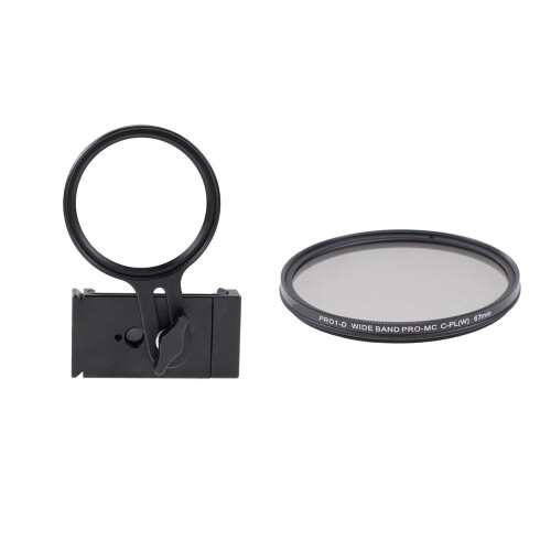 Phone Camera Filter Holder 67 mm with Cold Shoe for Vlog Video polarizer