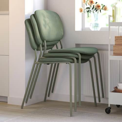 IKEA VIHALS Upholstered Dining Chair Green 2