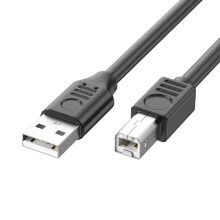 USB 2.0 Printer Cable Type A Male to B Male Scanner Cord High Speed 0.3m straight head