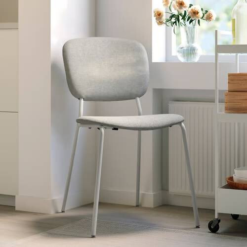 IKEA VIHALS Upholstered Dining Chair-White 1