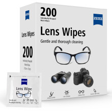 ZEISS Lens Wipes, Lens Cleaner for Glasses, Cameras & Binoculars,Individually Packed Single Use Disposable Cloths in Sachets, for Handy and Porta