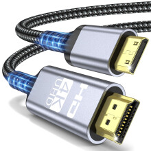ZEENVIC Mini HDMI to HDMI Cable, 2M 4K@60Hz 2K@120Hz for Raspberry Pi Zero, Camera Mini HDMI to HDMI 2.0 Cable with 18Gbps HDR UHD ARC HDCP Compa