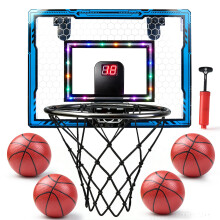 Basketball Hoop Indoor, Mini Basketball Hoop Wall Mounted Indoor Basketball Toy for Boys and Girls Age 3-12 Years Cheering Basketball Toy Automat