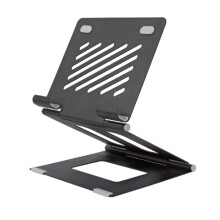 Foldable Laptop Stand Adjustable Notebook Bracket Portable Tablet Cooler Black