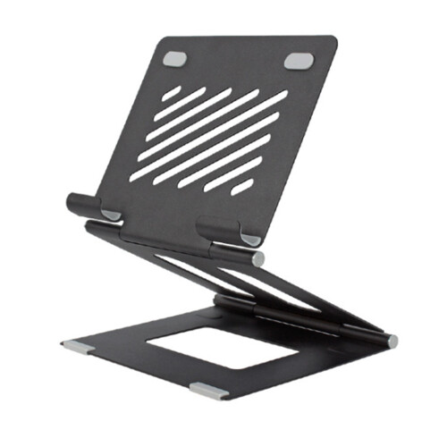Foldable Laptop Stand Adjustable Notebook Bracket Portable Tablet Cooler Black